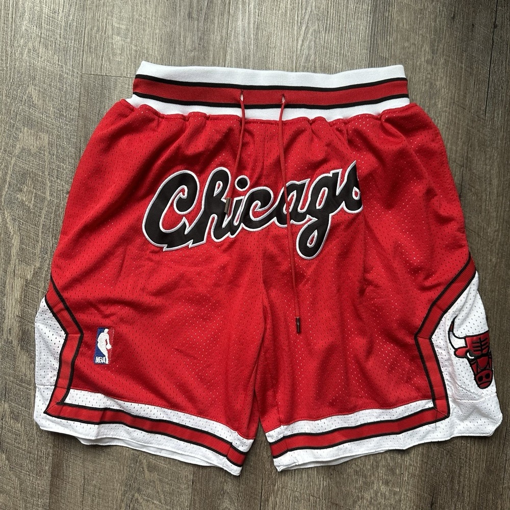 Just Don Chicago Bulls Basketball Shorts Mens M 1997 1998 Michael Jordan Red